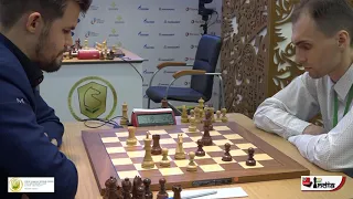 Magnus Carlsen vs Boris Savchenko | World Rapid 2019, Round 3