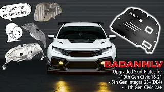 Upgraded Skid Plate by BADANNLV for the Honda Civic Type-R FK8 [Installed]