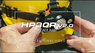 Fenix HP30R V2.0 Rechargeable Headlamp Features and Operational Demonstration Video