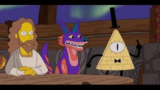 Bill Cipher's Cameo in The Simpsons (but needlessly censored)