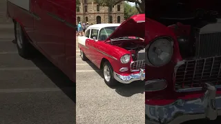 Classic Red 55 Chevy BelAir #racing #carshow #car #shorts