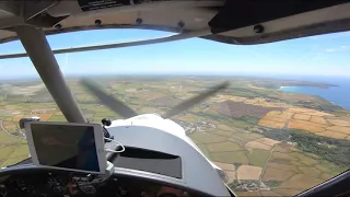 Approach and landing at Land's End Airport in a C42 microlight