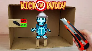 DIY Kick The Buddy on Electric Chair from Cardboard - How to Make