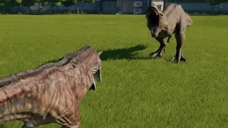 Carnotaurus VS T-Rex - Jurassic World Evolution