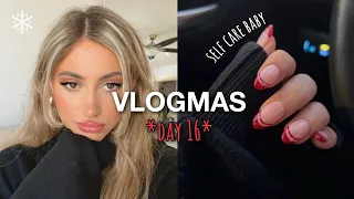 VLOGMAS DAY 16: self care day, getting my nails done, cleaning & skincare