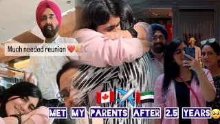 Meeting my parents after 2.5 years🥹||Canada to Dubai to meet my family||🇨🇦➡️🇦🇪|| Day 1 in Dubai