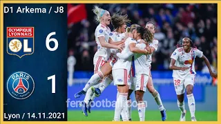 [6-1] | 14.11.2021 | OL Féminin vs PSG Féminines | D1 Arkema 2021-22 | Jornada 8 |olympique lyonnais