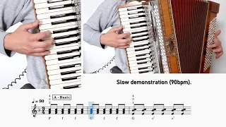 Learn to play Slovenian Oberkrainer accordion rhythm technique for waltzes