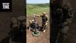 🔴Training in firing from the American 60-mm mortar M224 Mortar. #shorts #war #ukraine #military