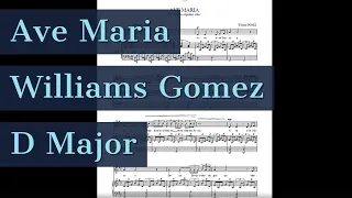 Ave Maria William Gomez Piano Accompaniment High Key D Major Karaoke