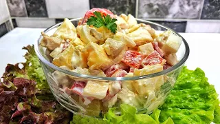 Salată cu piept de pui și legume, cea mai delicioasă salată pentru masa festivă. Olesea Slavinski