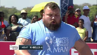 Eddie Hall and Konstantine Janashia Compete in the Kettlebell Toss | 2016