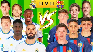 Real Madrid 2023 VS Barcelona 2023 (Benzema, Vinicius Jr, Modric - Lewandowski, Gavi, Pedri)