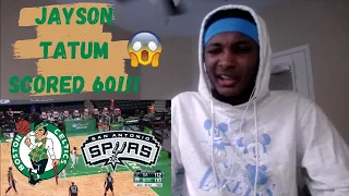 Boston Celtics vs San Antonio Spurs Full Game Highlights Reaction!!! Jayson Tatum Scores 60!!!