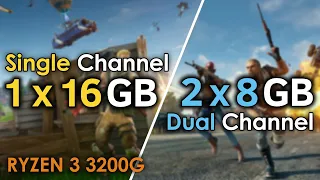 Single Channel vs. Dual Channel RAM - Ryzen 3 3200G // Test in 9 Games