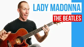 Lady Madonna ★ The Beatles ★ Guitar Lesson Acoustic Tutorial [with PDF]
