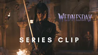 WEDNESDAY vs CRACKSTONE Sword Fight Scene  | Wednesday Series (2022) on Netflix