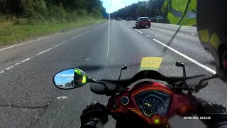 Honda Vision 110 on a UK motorway. Part 1