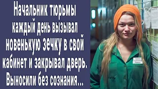 Начальник тюрьмы каждый день вызывал новенькую зечку в свой кабинет. Узнали для чего, побледнели