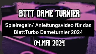 BlattTurboTV - Dame Spielregeln/ Anleitungsvideo für das BlattTurbo Dameturnier 2024