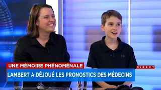 Une mémoire phénoménale: Lambert a déjoué les pronostics des médecins - Entrevue, 20h30