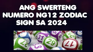 Ang mga LUCKY NUMBERS NG 12 ZODIAC SIGN SA 2024 #astrology #horoscope