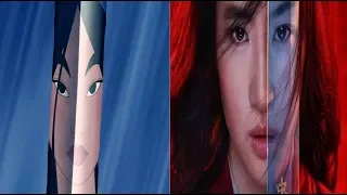 Mulan  (1998/2020) - Trailers Comparison