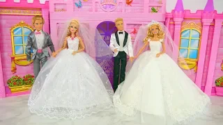 Barbie dolls Wedding Dress Shopping at Bridal Shop Gaun Pengantin Boneka Barbie  Vestido De Noiva