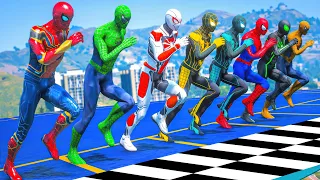 SPIDER MAN team Running marathon was crazy !! Who fastest man alive #600