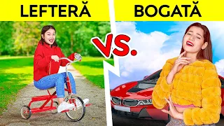 ELEVA BOGATĂ VS. ELEVA OBIȘNUITĂ || Schimb de vieți, timp de 24 de ore, marca 123 GO! CHALLENGE