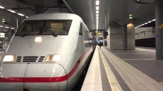 Ein + Ausfahrt ICE 2 Berlin Hauptbahnhof