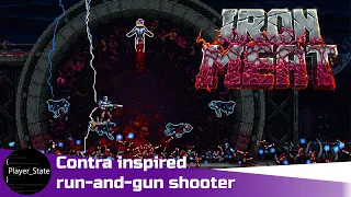 IRON MEAT | Really fun run-and-gun shooter similar to Turrican and Contra | Gameplay First Look