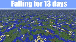Falling 90 million blocks in minecraft!