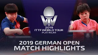 Sun Yingsha vs Wang Yidi | 2019 ITTF German Open Highlights (1/2)