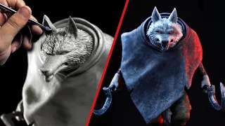 Sculpting DEATH (Wolf) Timelapse | Puss In Boots: The Last Wish