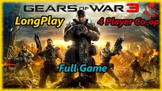 Gears of War 3 - Longplay (4 Player Co-op) Full Game Walkthrough [No Commentary]