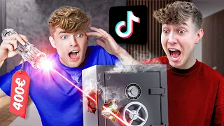 VIRALE TikTok PRODUKTE testen! 😨(stärkster Laser der Welt) mit @Finnelyt