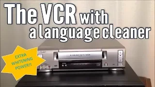 Sanyo VCR with a Built-In Language Cleaner