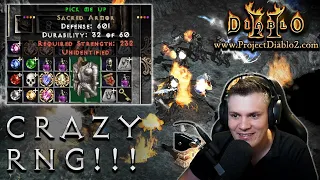 Unique Sacred armor drop and some Insane Item Corruptions - Project Diablo 2 - Twitch Highlights