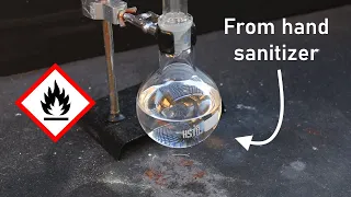 Distilling Ethyl Alcohol From Hand Sanitizer (Absolute Ethanol) | Obtaining Lab Solvents (episode 3)