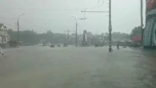 Потоп во время ливня в Кишиневе