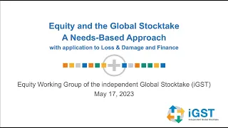 WEBINAR: Equity and the Global Stocktake: A Needs-Based Approach
