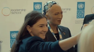 Sophia the Robot at UNDP Armenia