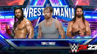 Roman Reigns VS Dean Ambrose VS Seth Rollins | WWE Shield Triple Threat 2k23