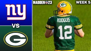 Giants vs. Packers Week 5 Simulation Madden 23 Gameplay PS5