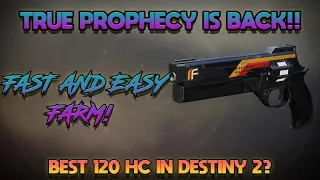 FASTEST AND EASIEST WAY TO GET THE TRUE PROPHECY!- Best Legendary Hand Cannon in Destiny 2!!!!