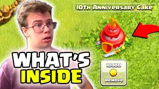 Removing 10th Anniversary Cake What Happens! Clash of Clans