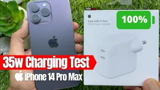 iPhone 14 Pro Max Battery Charge Test: 35W Power Adapter (0% to 100%) || SPEED TEST