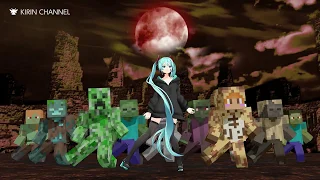 【MMD】Thriller / スリラー　Hatsune Miku & Minecraft Mobs / 初音ミク＆マインクラフト モブズ