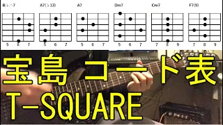 【宝島(TAKARAJIMA)/T-SQUARE】  ギター コード表(full)